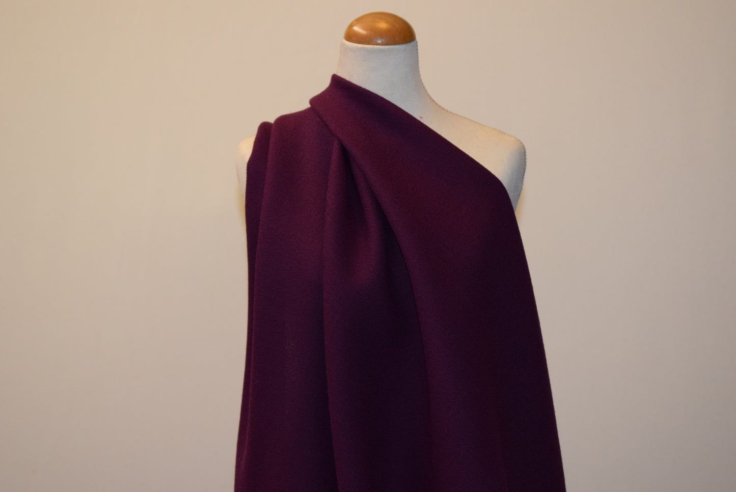Plum Wool Crépe
