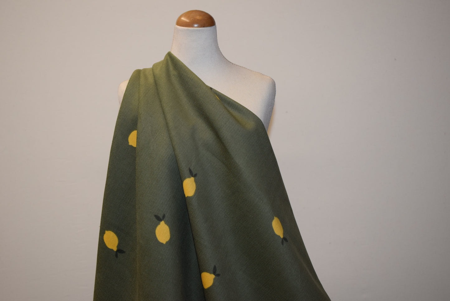 Lemons on Sage Babycord