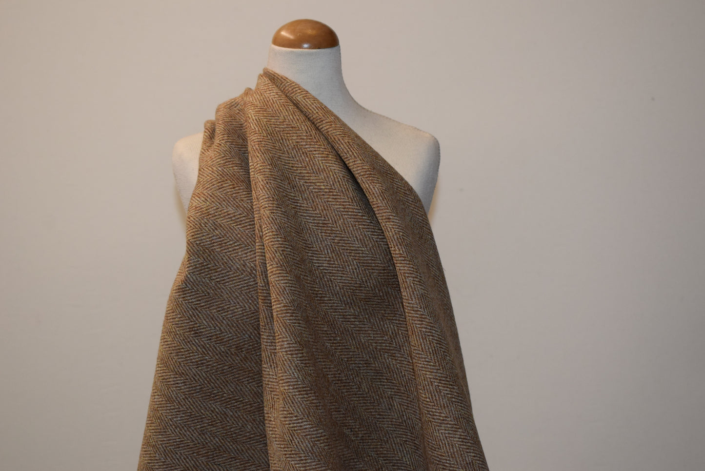 Brown Herringbone Tweed