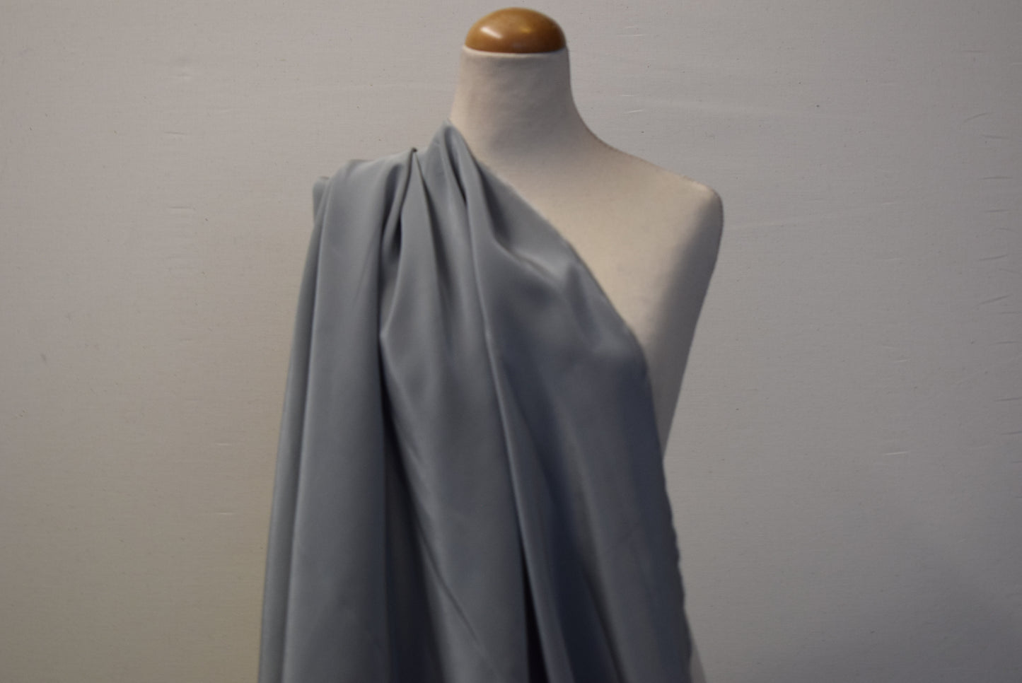 Silver Grey Tencel Crépe De Chine