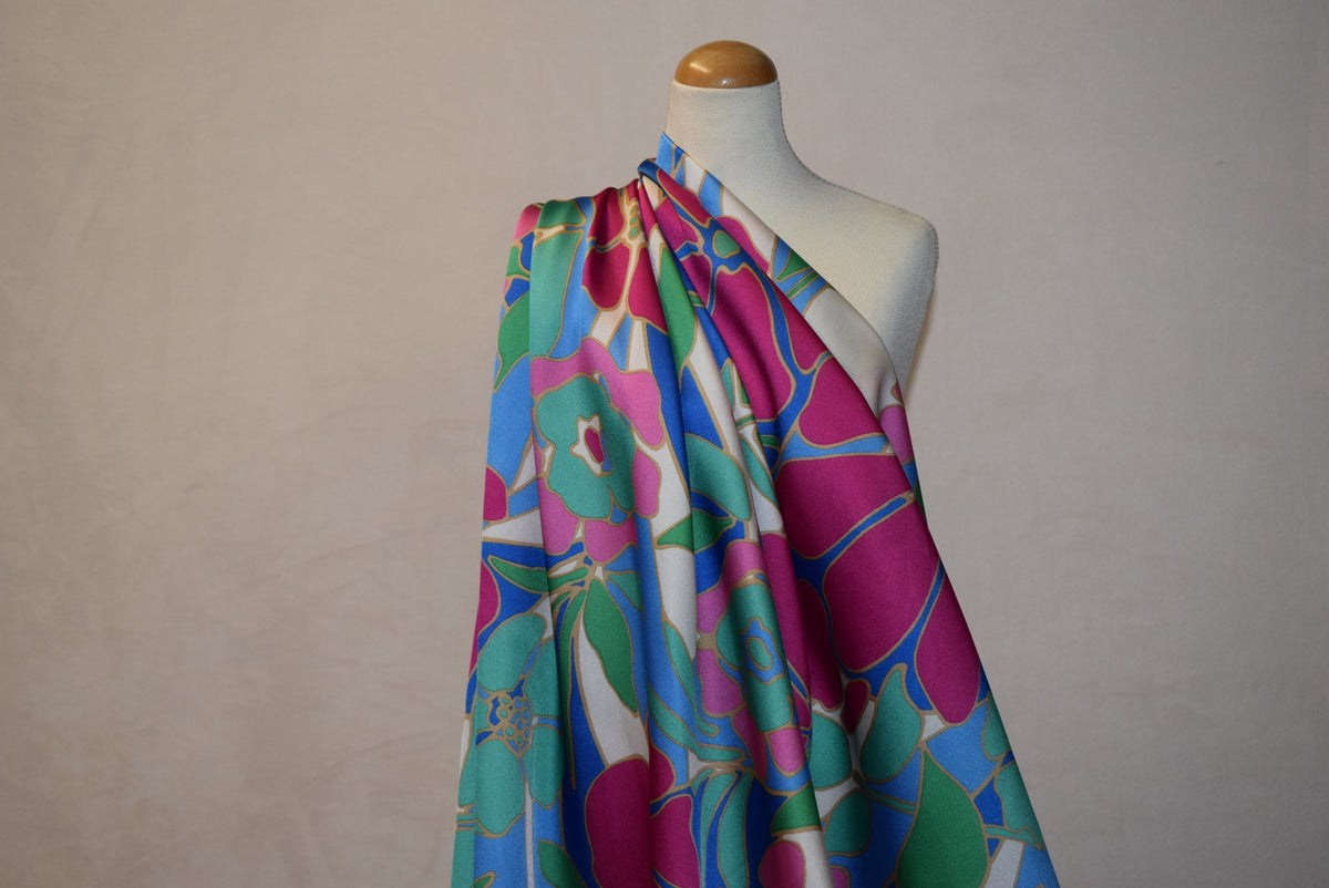 'Floral Street' Printed Satin