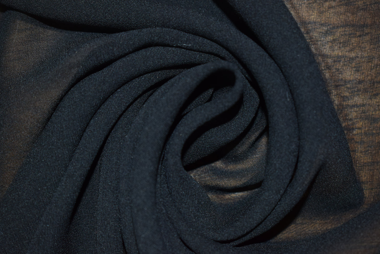 Black Stretch Silk Chiffon