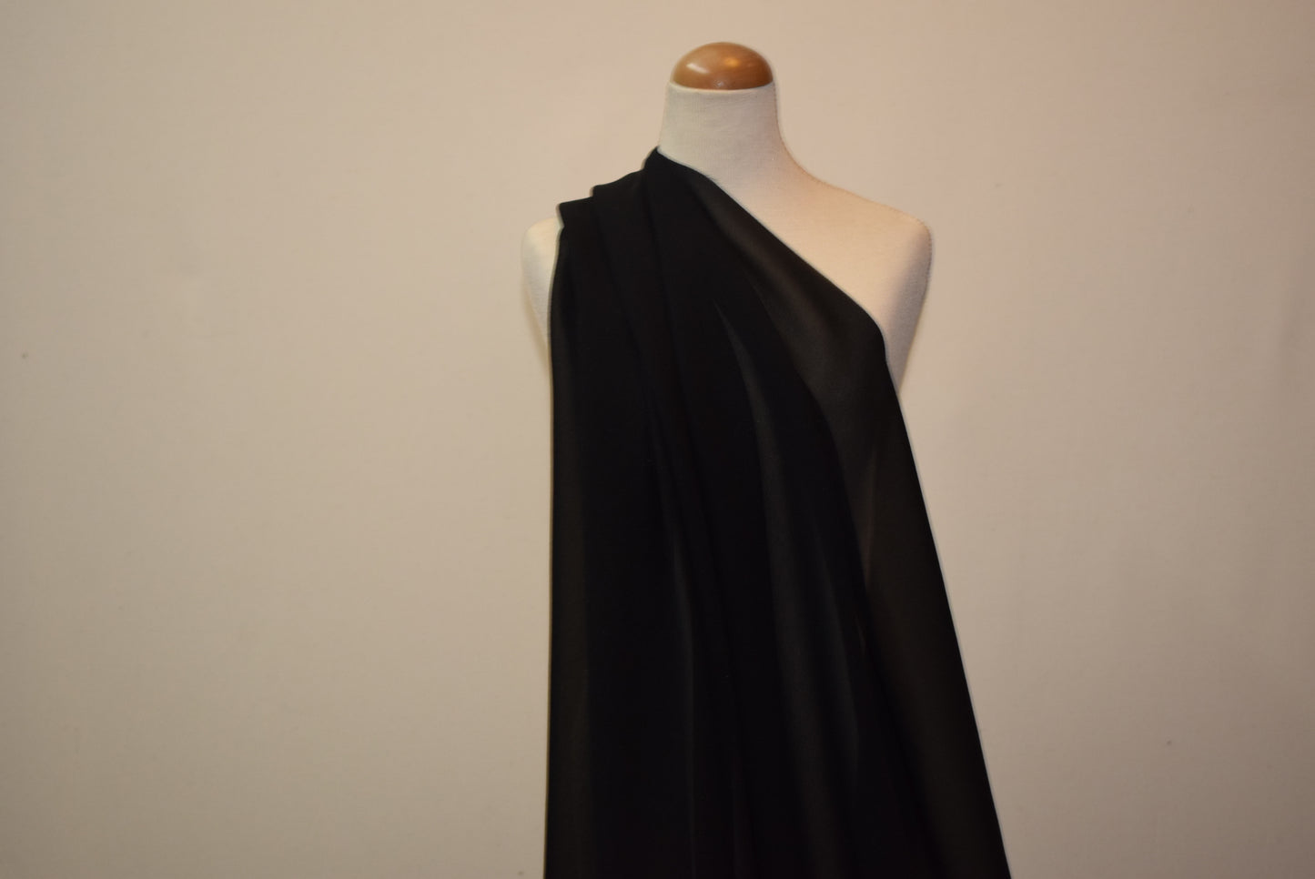 Black Stretch Silk Chiffon