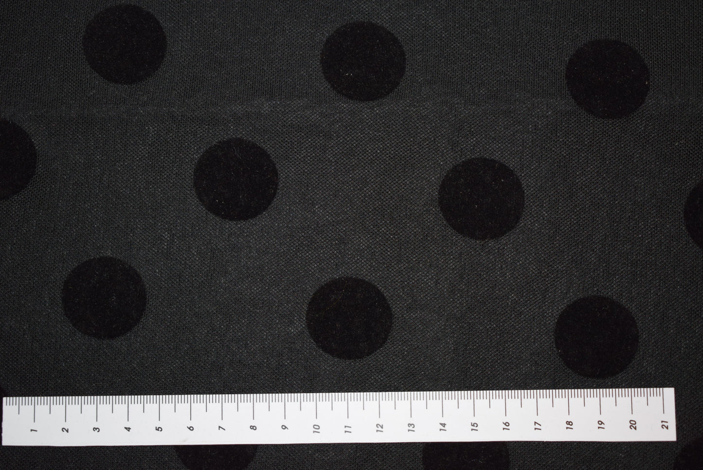 Mixed Flock Dots On Mesh - Black