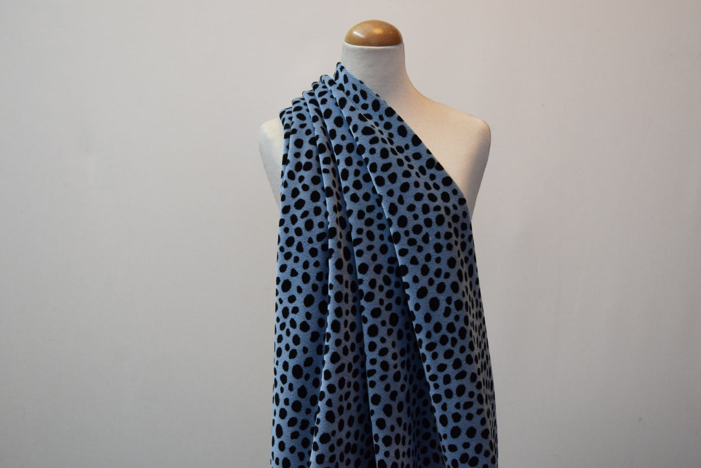Spots on Ice Blue Velour