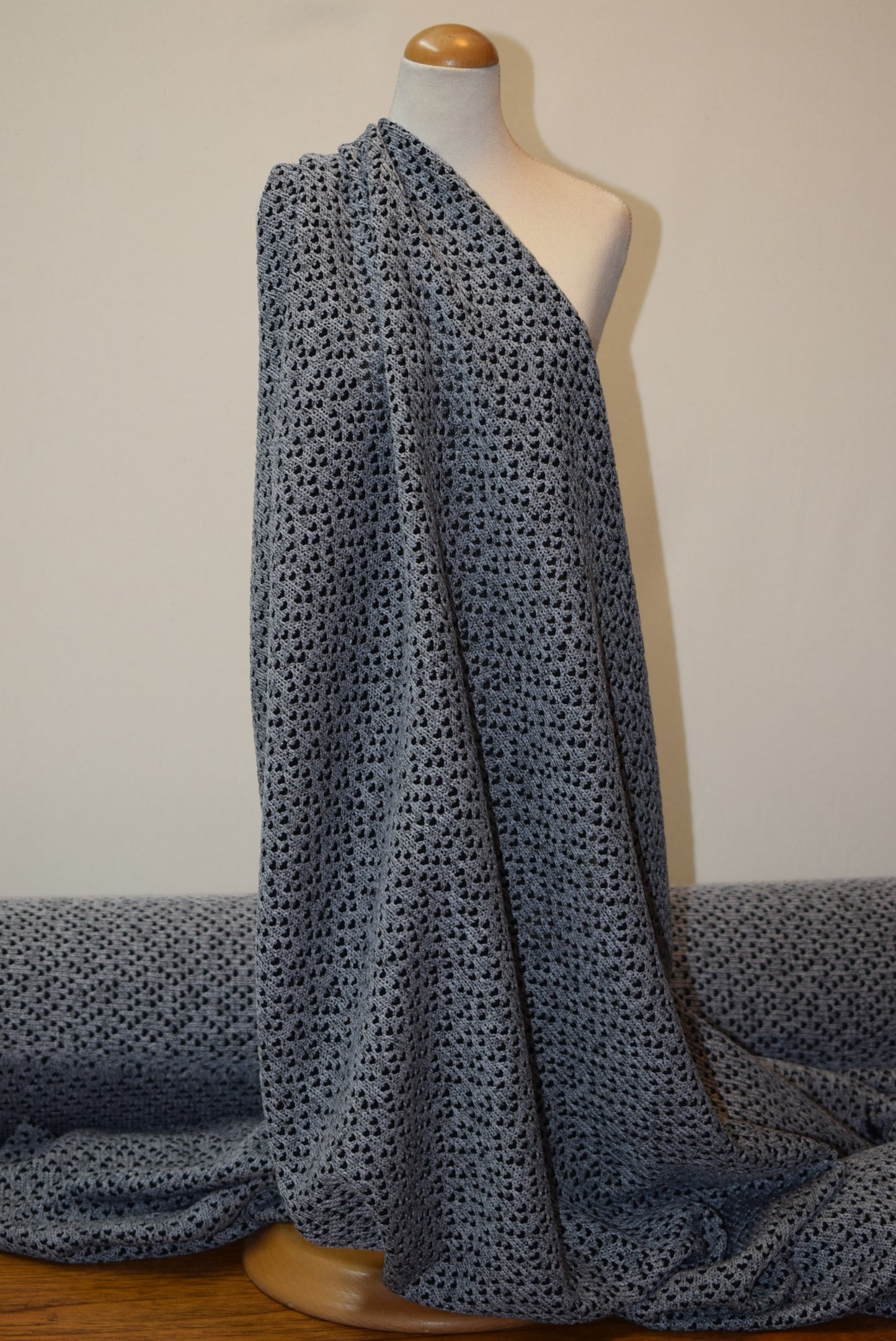 Grey Heart Jersey Knit