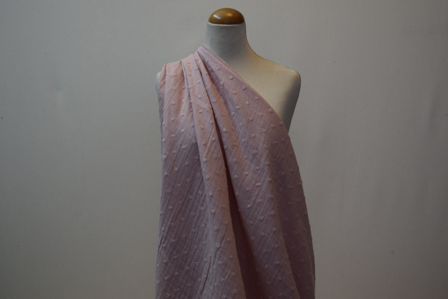Flocked Spot Double-Cloth - Shell Pink