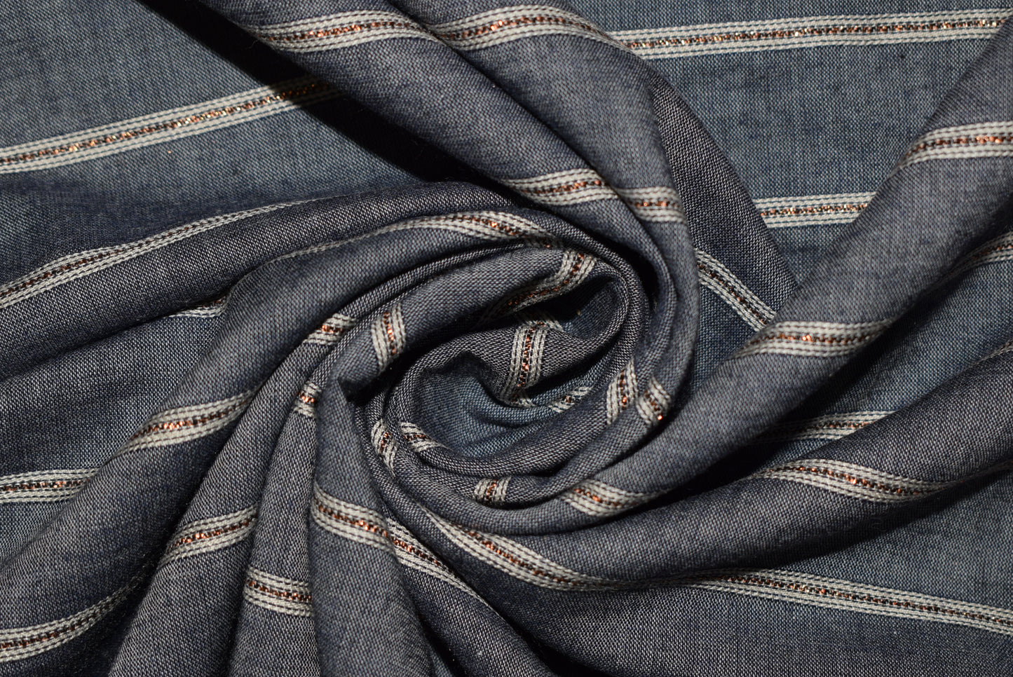 Lurex Stripe Chambray Type