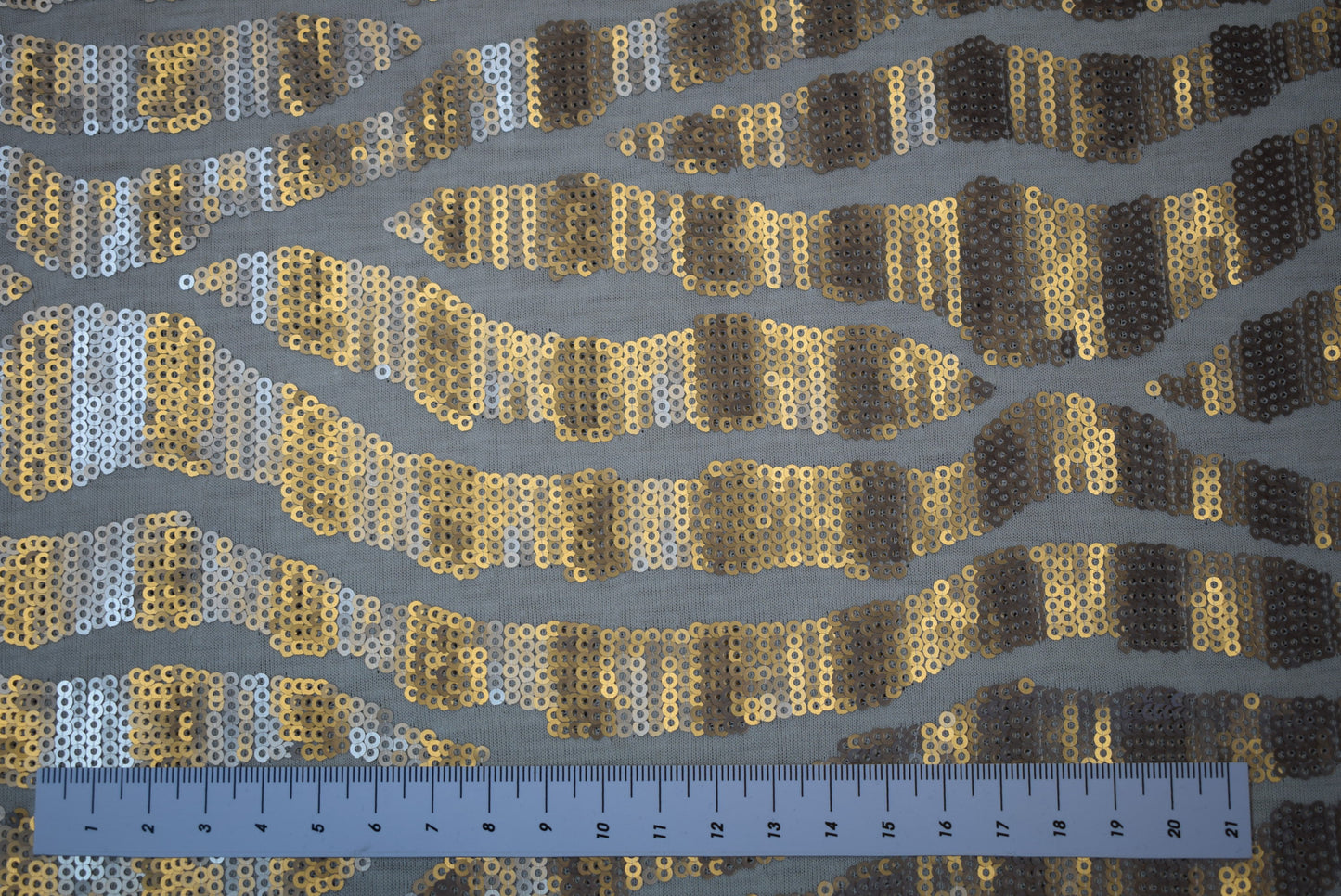 Wave Sequins On Jersey Base - Blush
