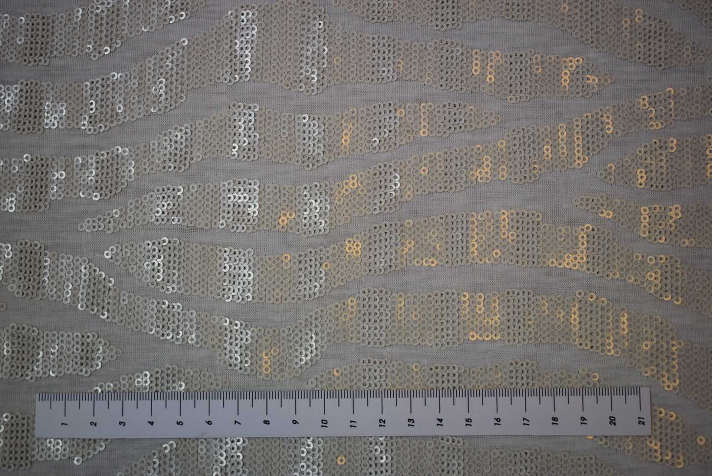 Wave Sequins On Jersey Base - Blush