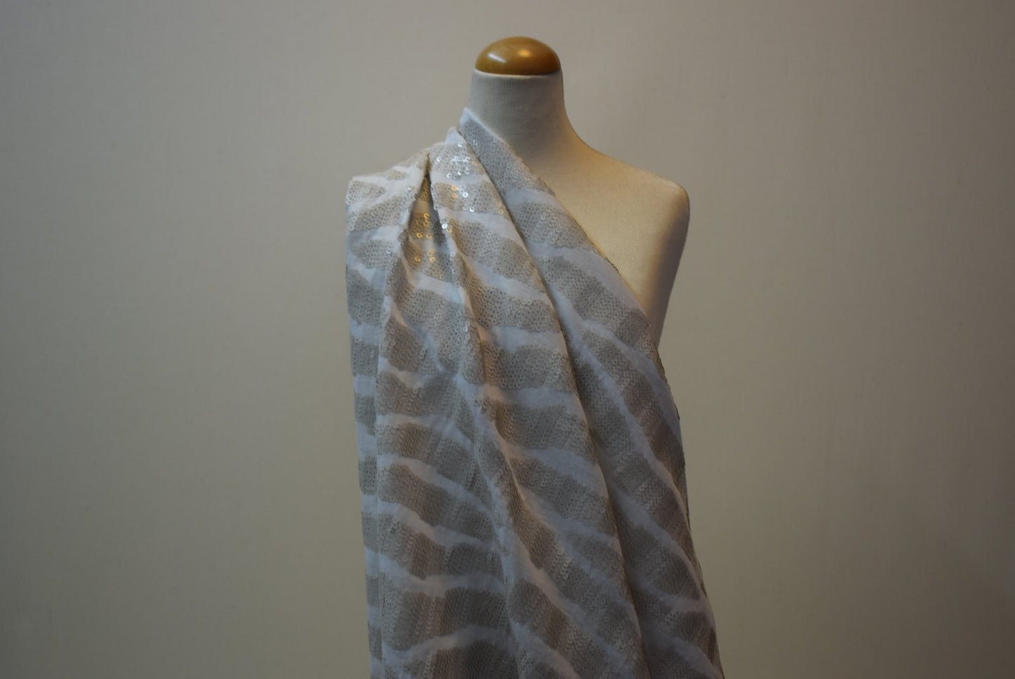 Wave Sequins On Jersey Base - Blush