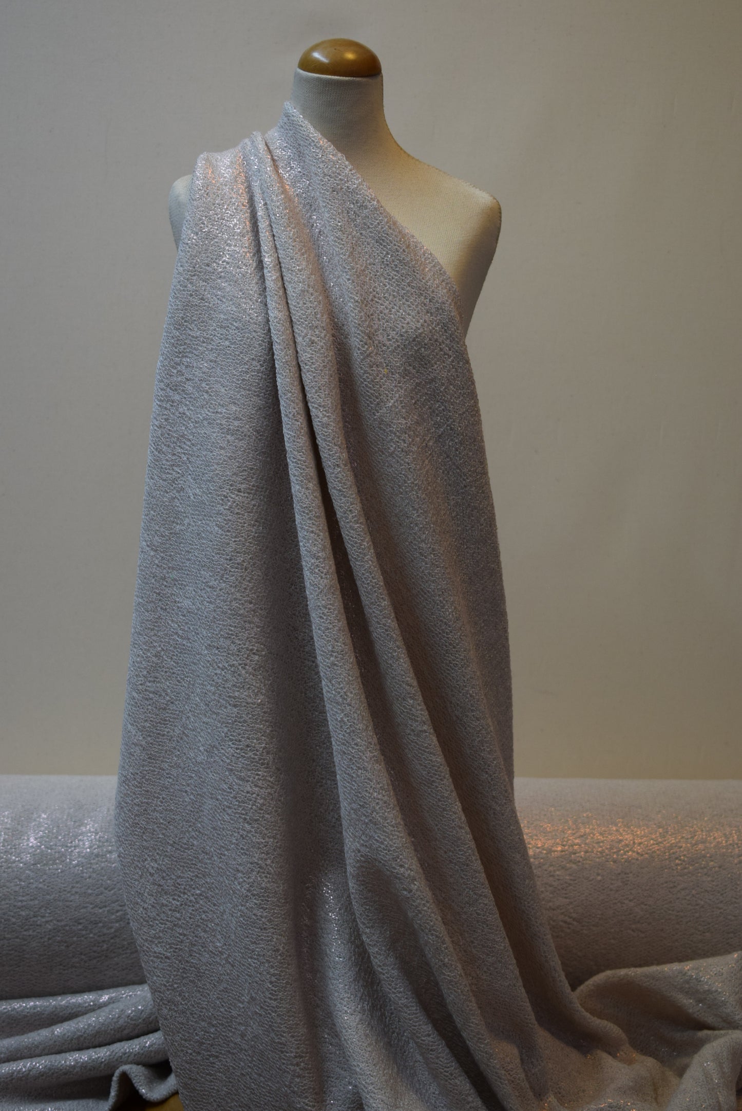Reverse Foil Printed Loopback Jersey - Opal