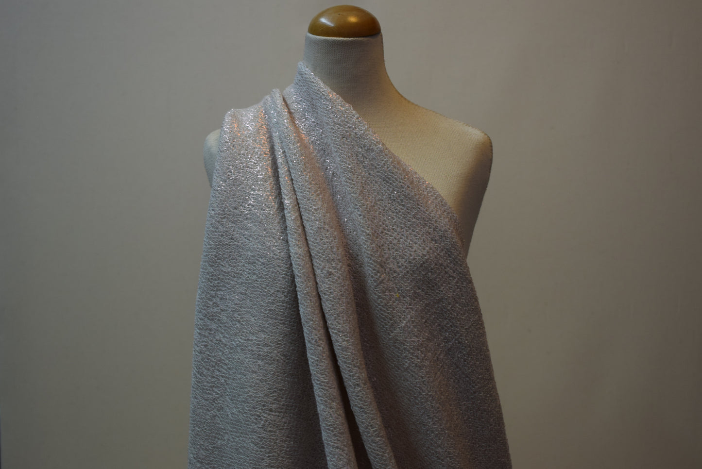 Reverse Foil Printed Loopback Jersey - Opal