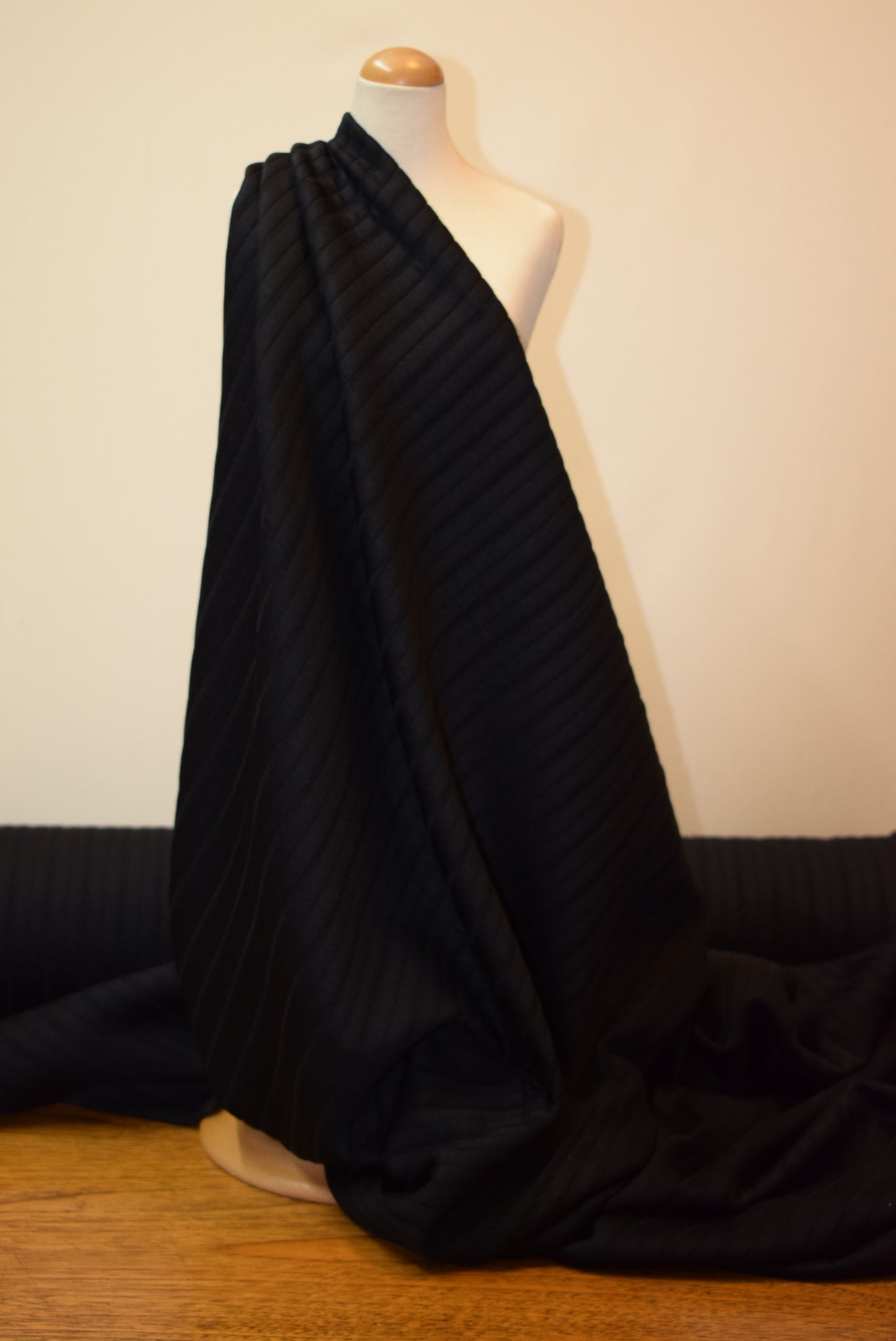 Black 'Bumper' Rib Knit