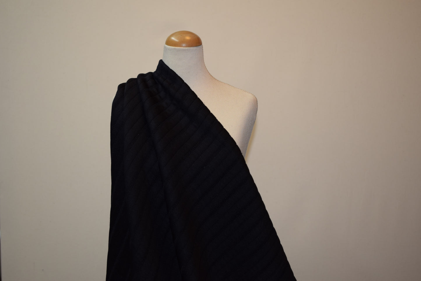 Black 'Bumper' Rib Knit