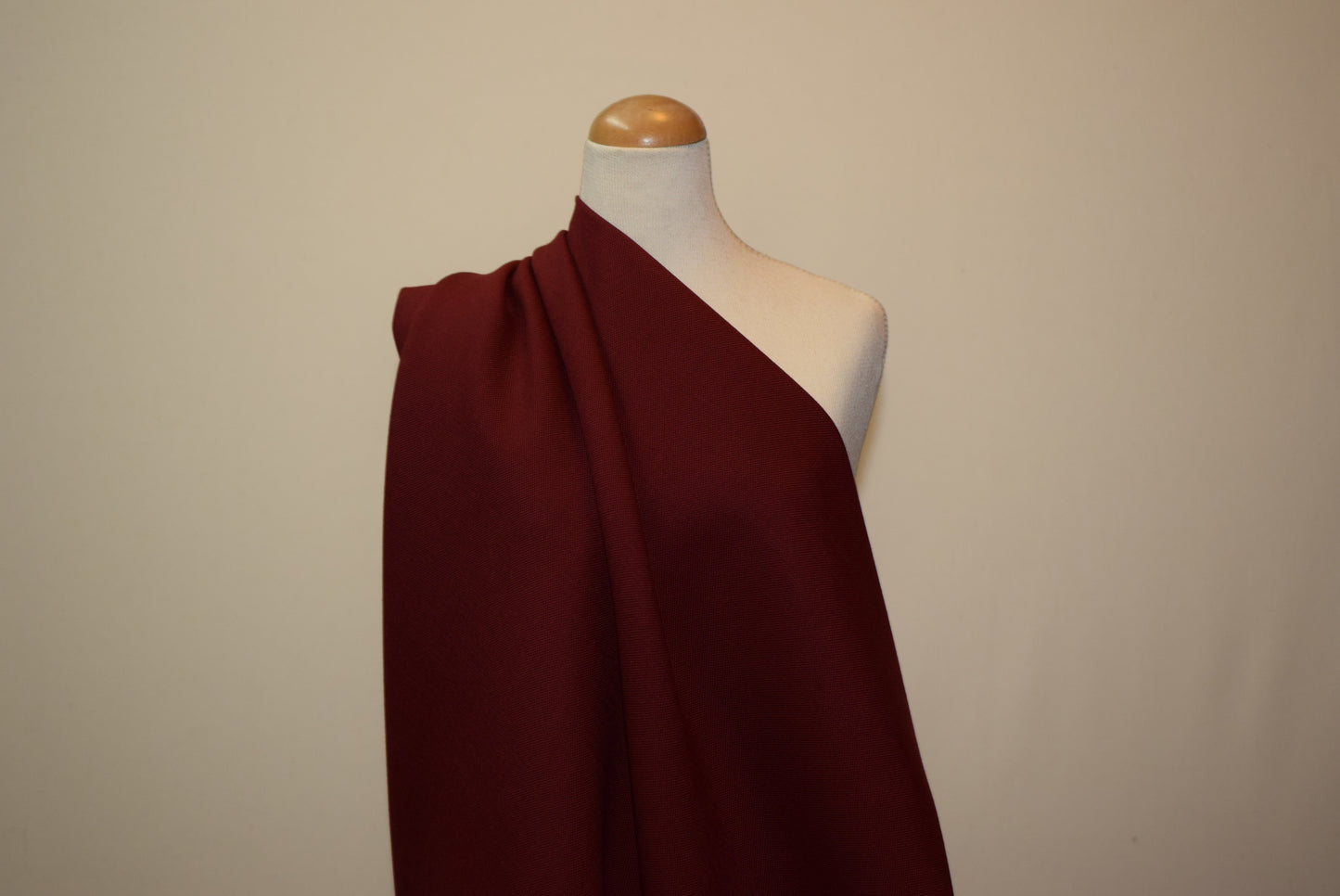 Burgundy Wool Hopsack