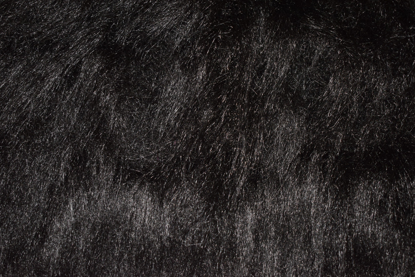 Long Hair Faux Fur - Black