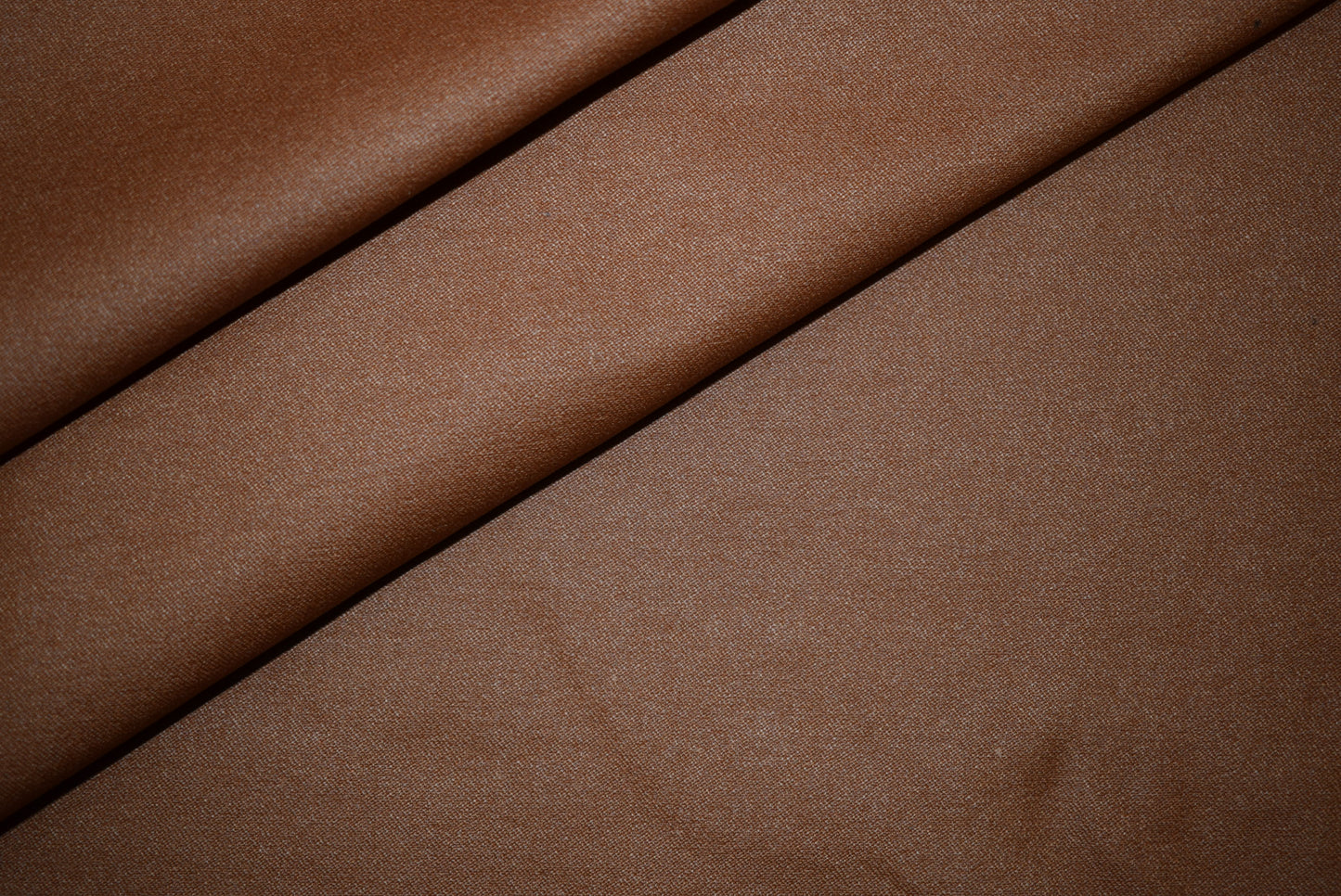 Foil Finish Stretch Twill - Cognac