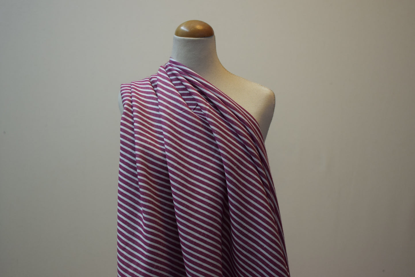 Cranberry Twill Stripe