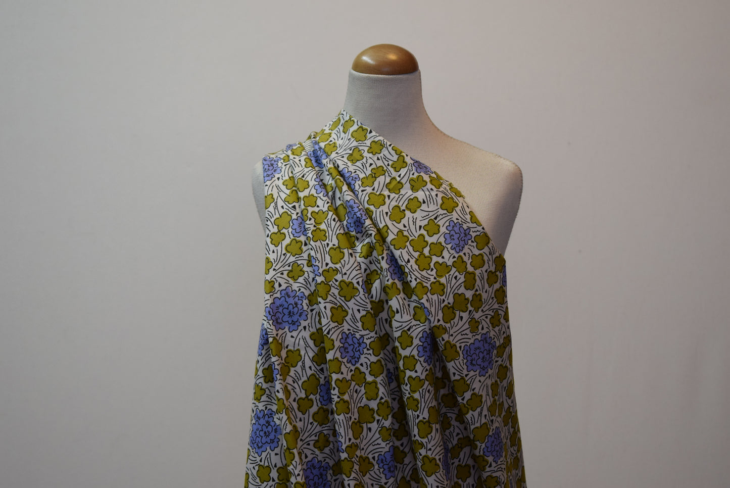 Ochre/Lavender Printed Lawn
