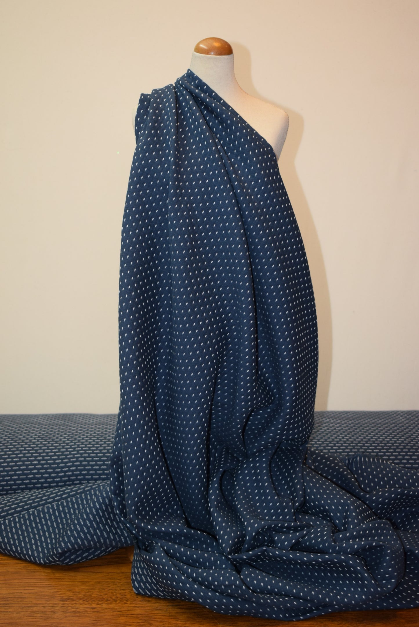 Saxe Blue 'Sashiko Weave'