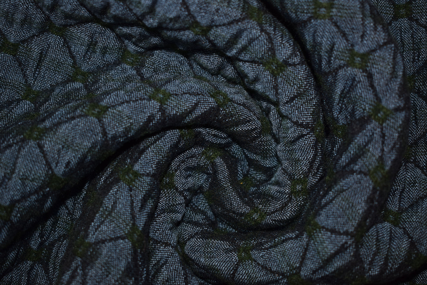 Denim Blue Quilted Effect