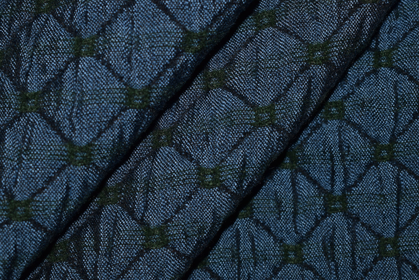 Denim Blue Quilted Effect