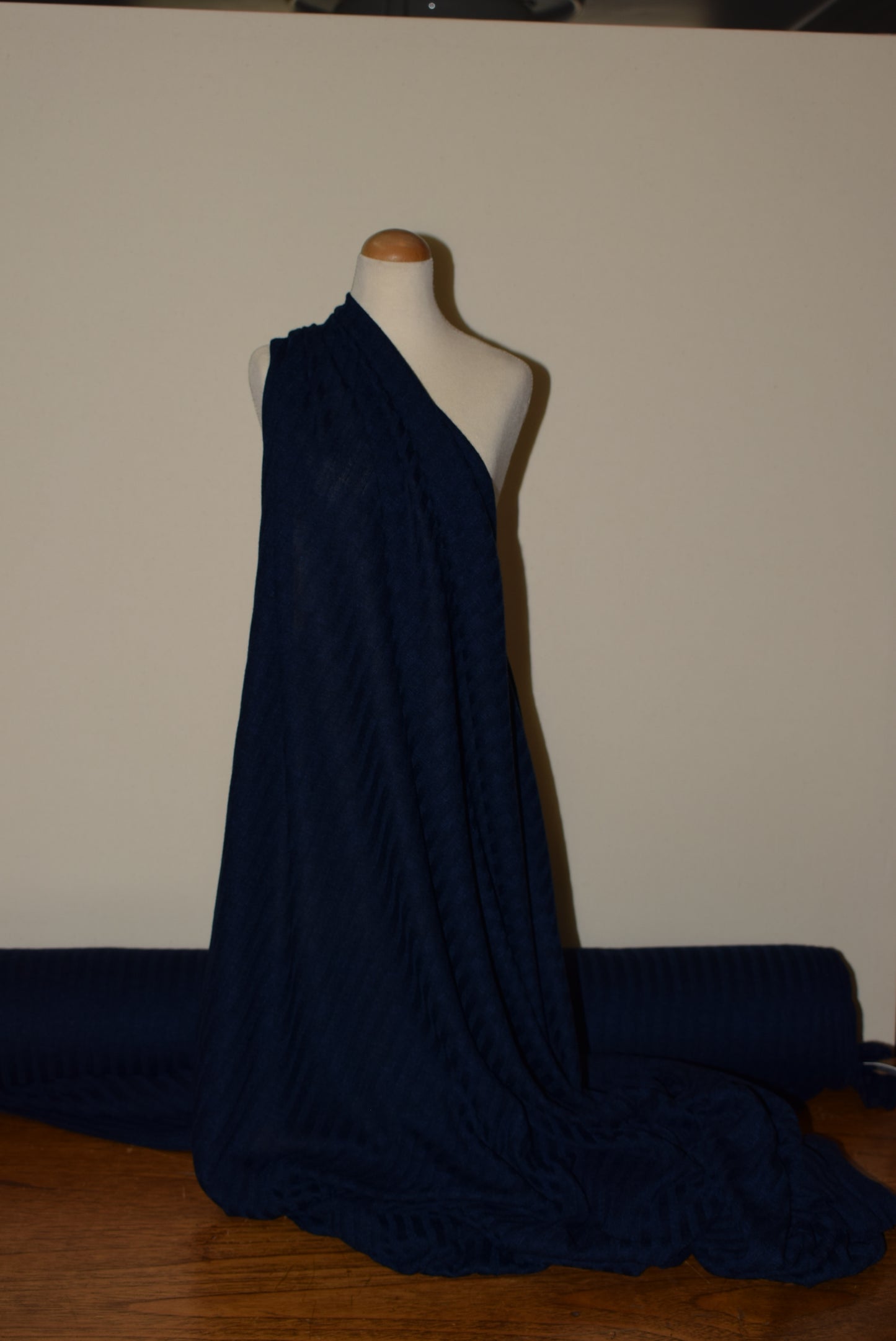 Navy Cationic Rib Jersey