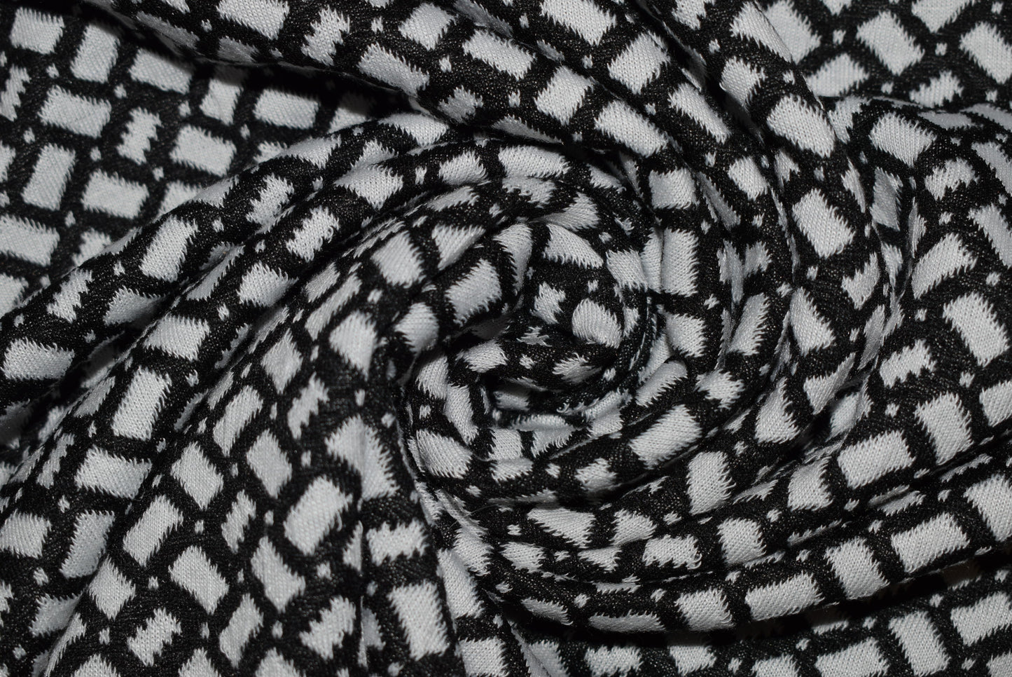 Black/White Basketweave Jersey