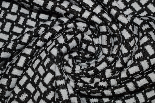 Black/White Basketweave Jersey