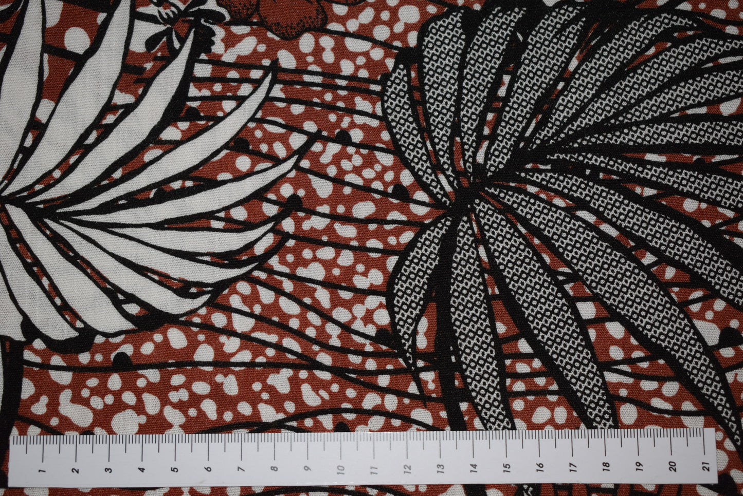 Palm Leaf 'Linen Look' - Rust