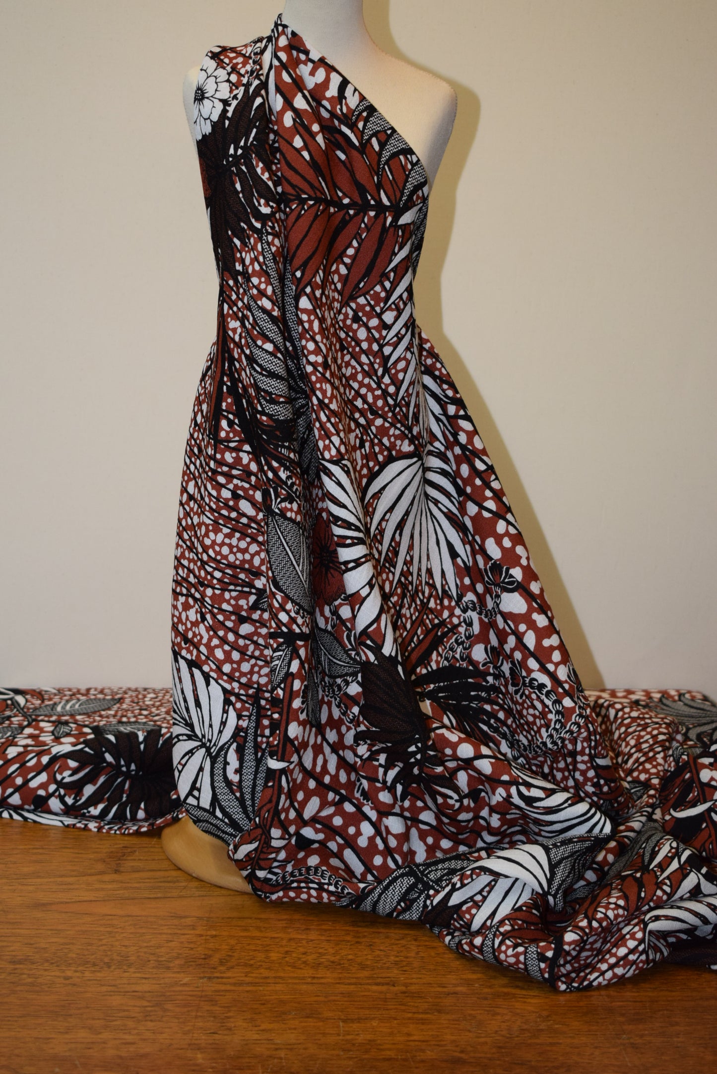 Palm Leaf 'Linen Look' - Rust
