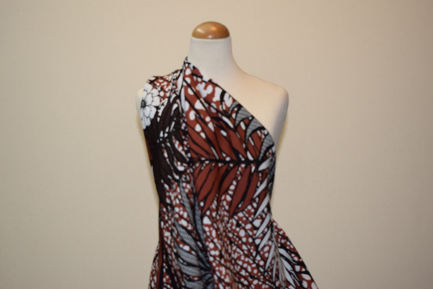 Palm Leaf 'Linen Look' - Rust