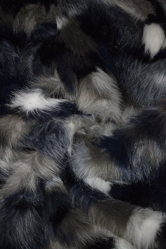 Luxury Faux Fur - Blue/Grey/ White/Black