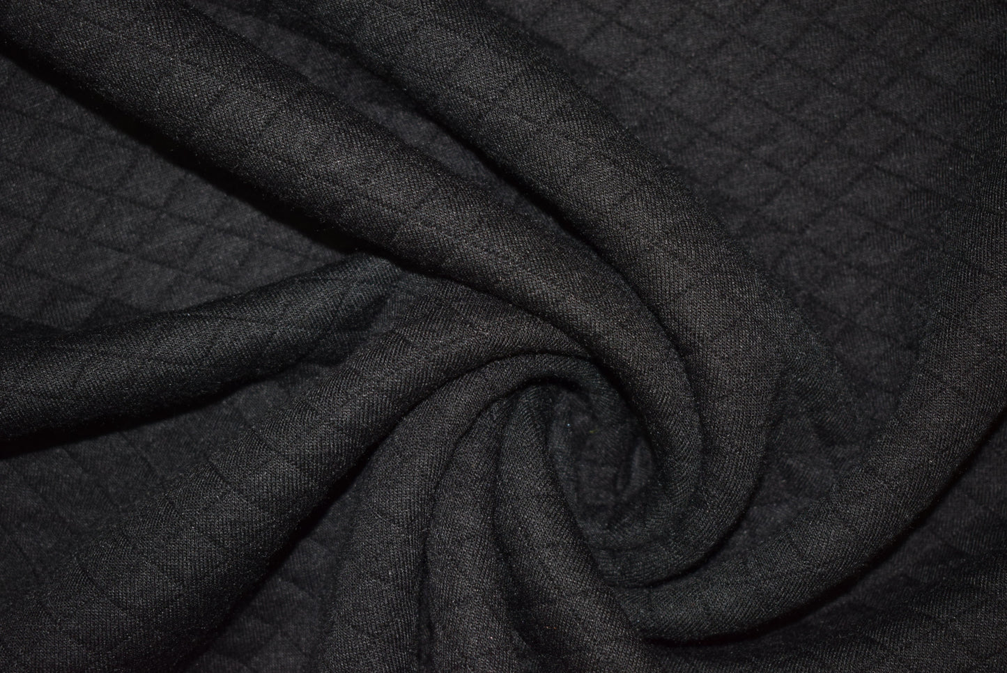 Quilt Effect Jersey - Black