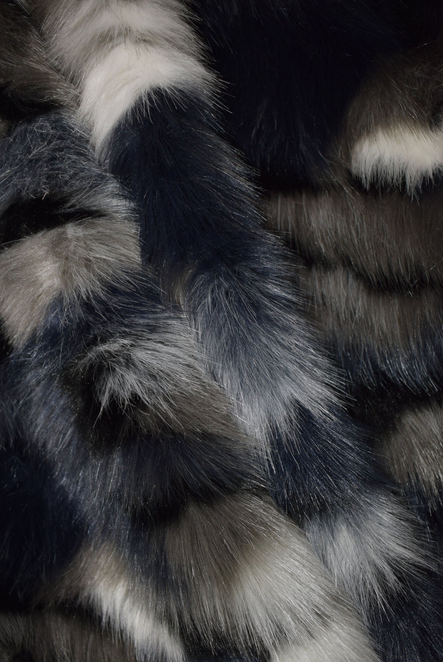 Luxury Faux Fur - Blue/Grey/ White/Black