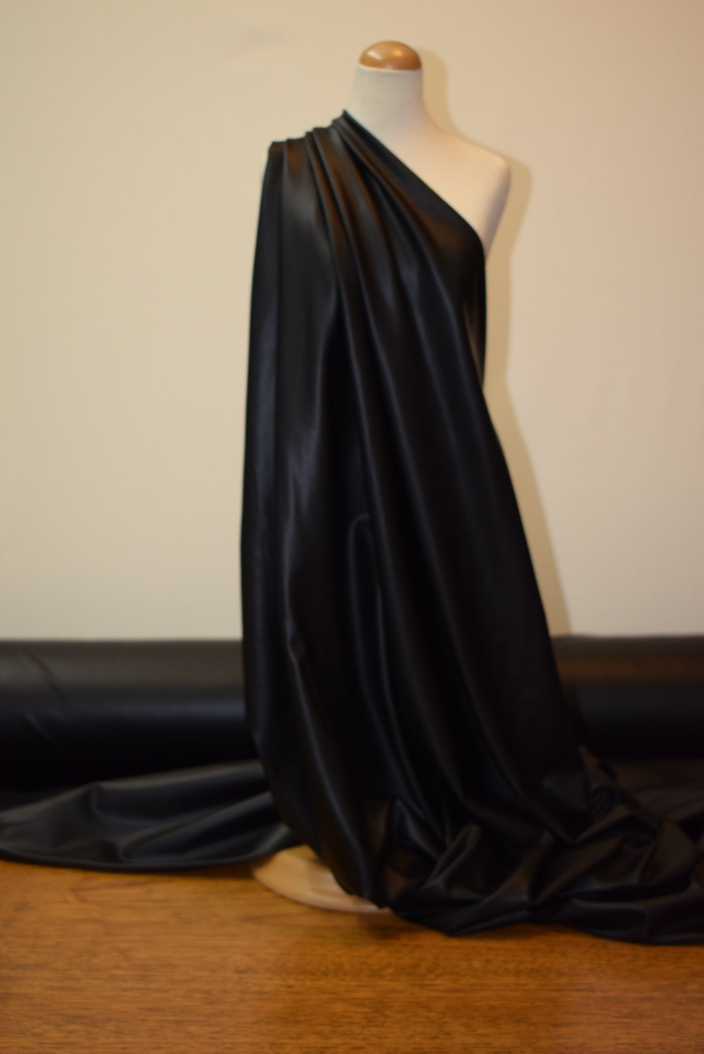 Leather Look Jersey - Black