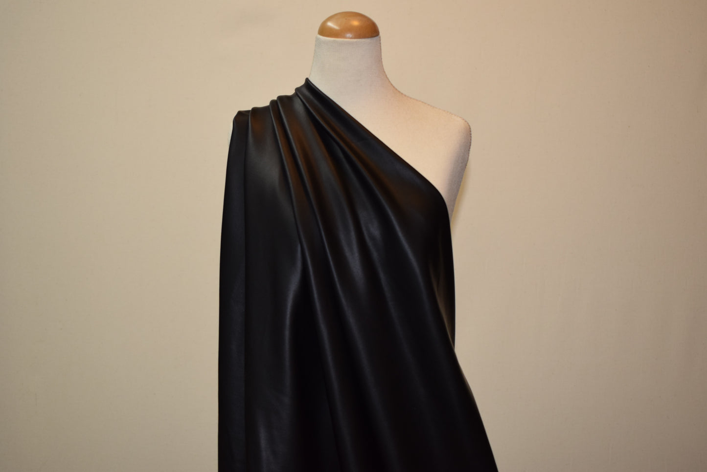 Leather Look Jersey - Black