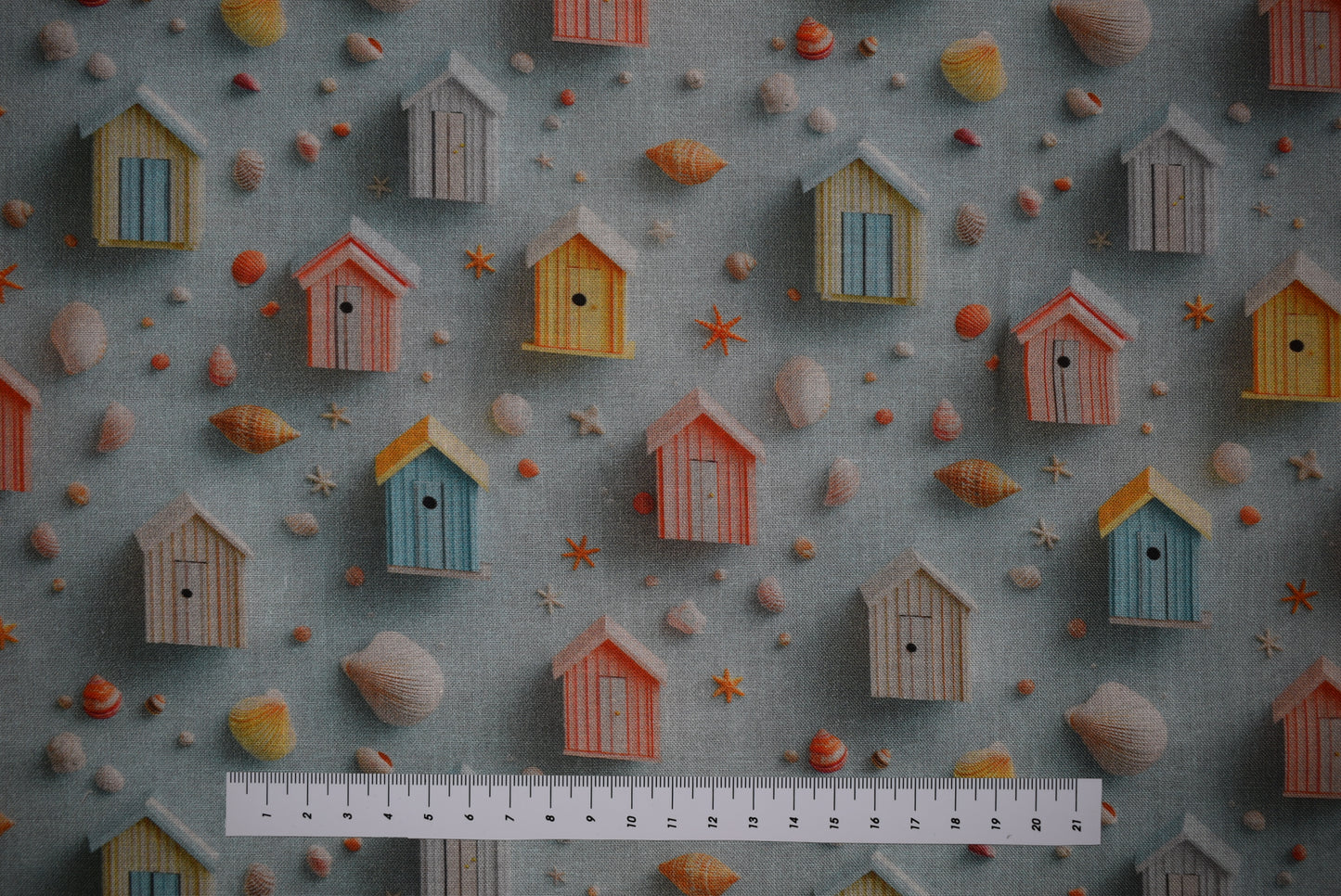 3D Pastel Beach Huts