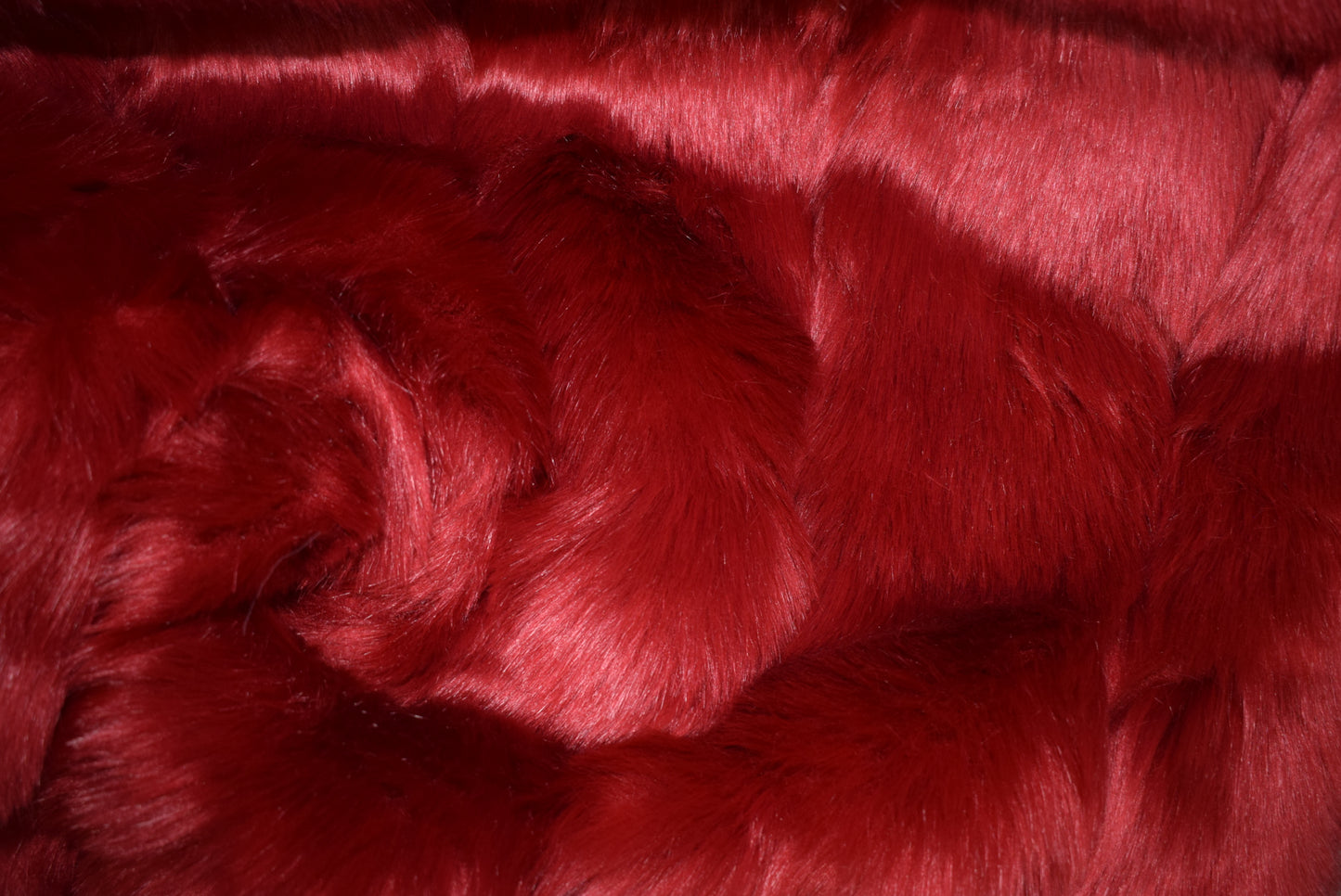 Super Plush Red Block Faux Fur