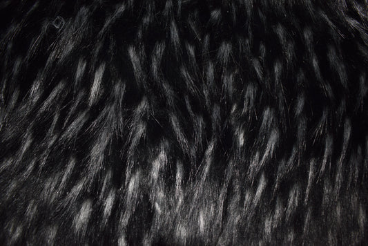 Super Plush Black Fleck Faux Fur