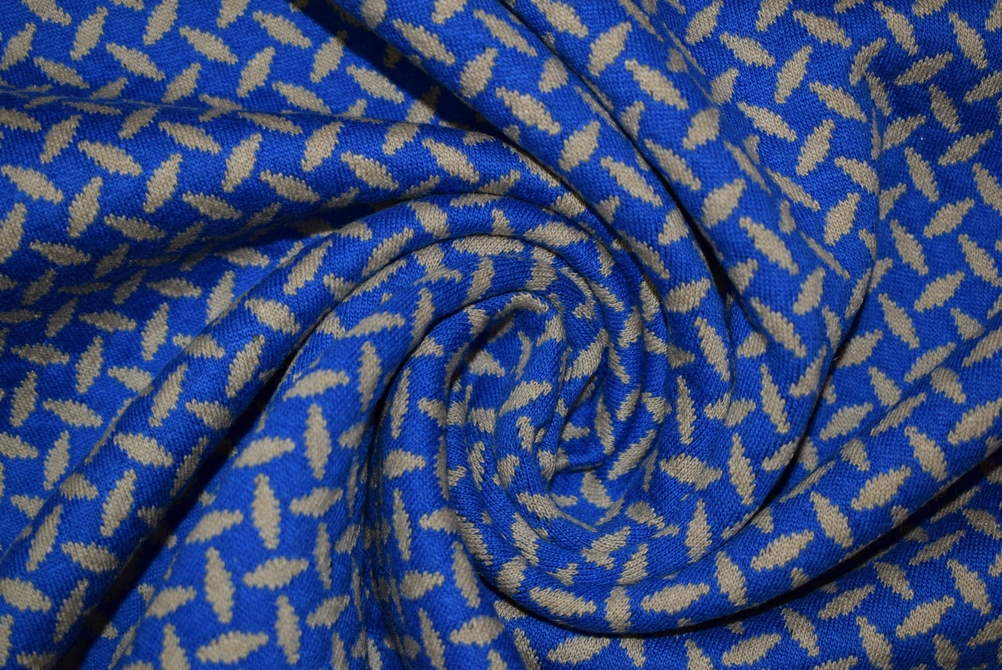 Blue/Grey Jacquard Jersey
