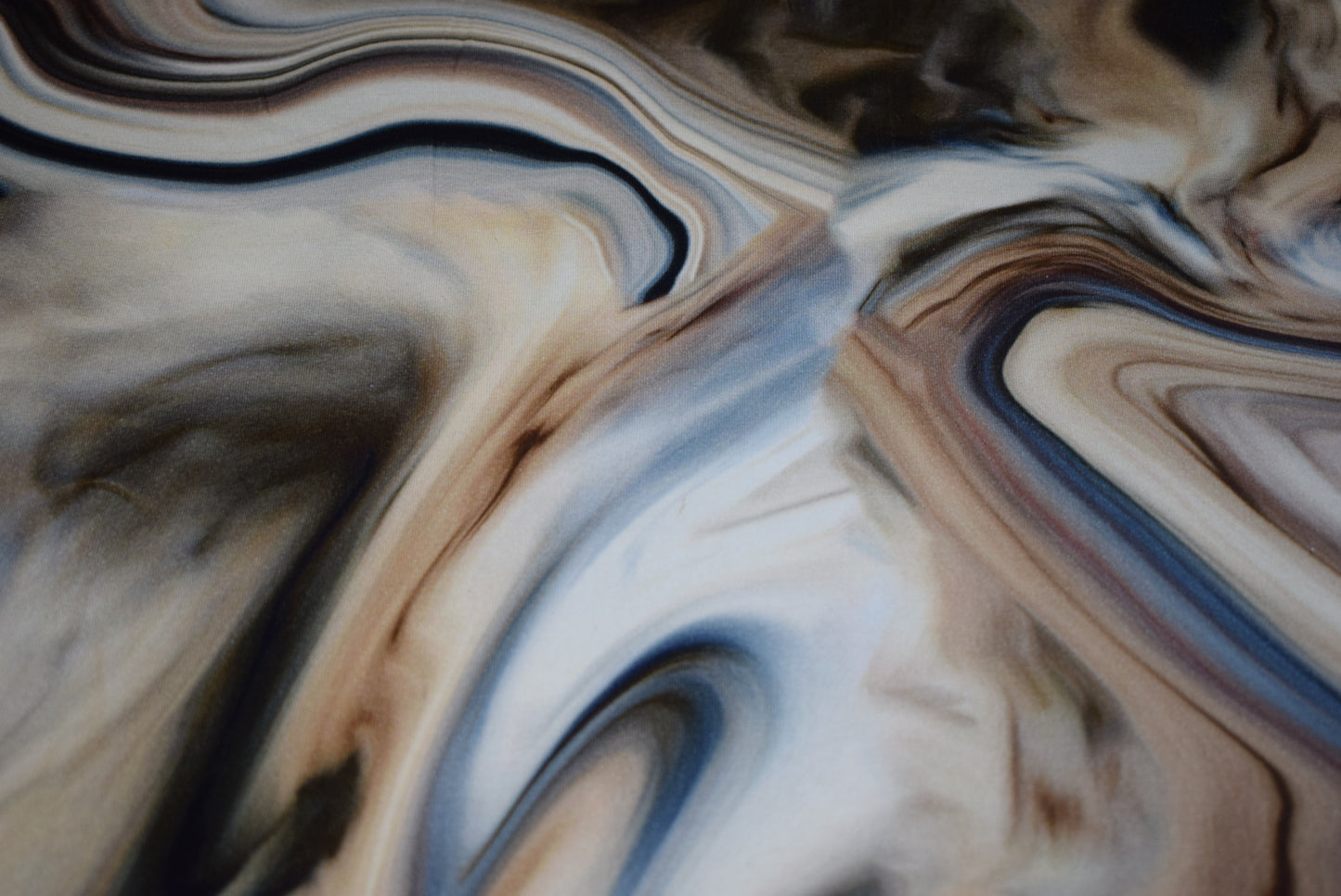 'Coffee Swirl' Viscose Jersey