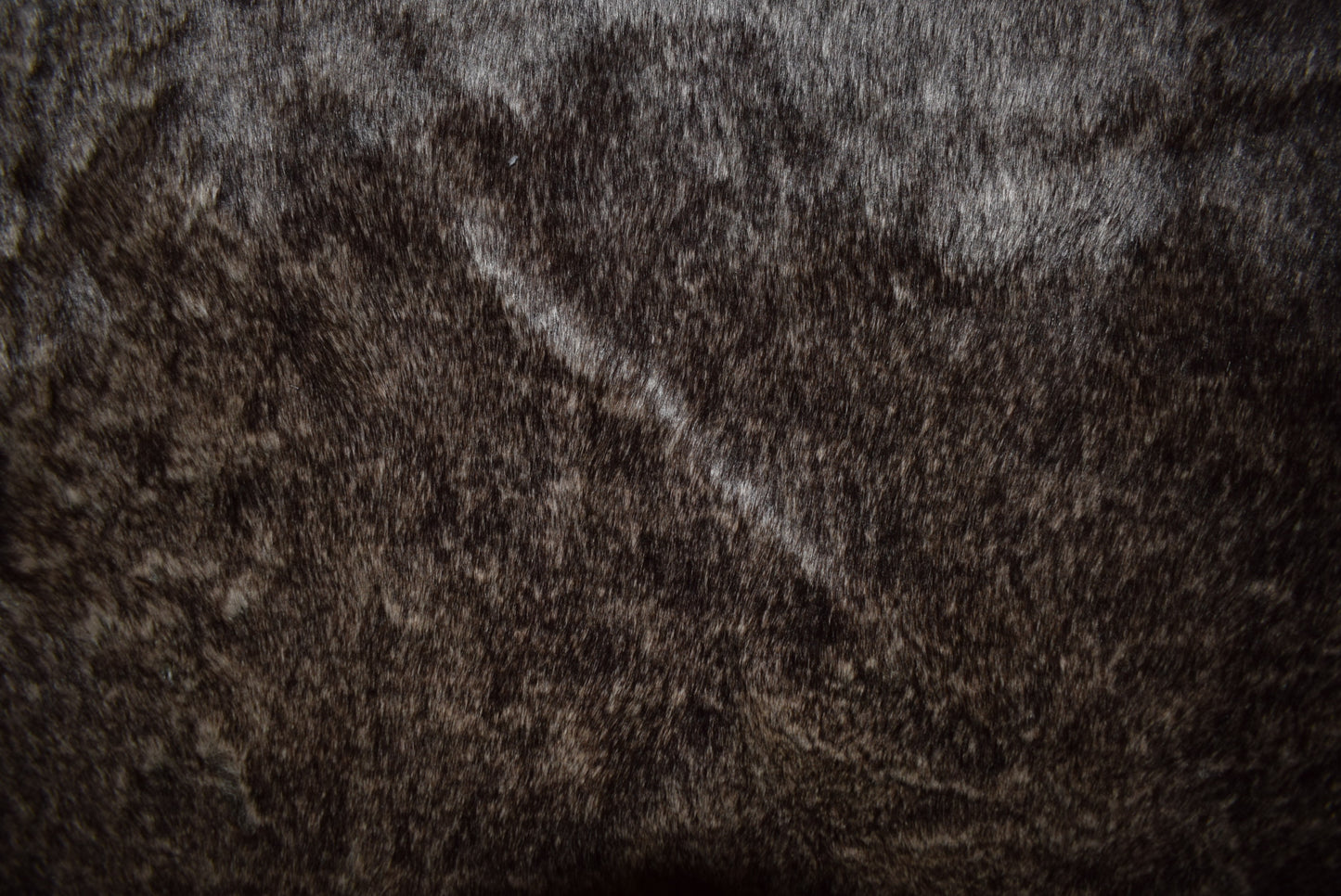 'Suede' Backed Chocolate Brown Plush Faux Fur