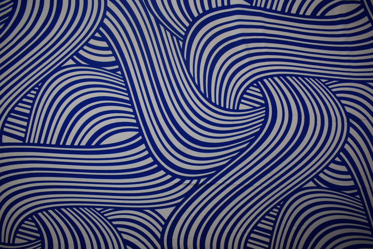 'Blue Flow' Crépe Back Satin
