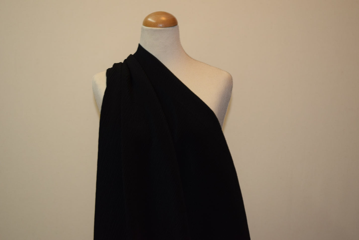 Silk Mix Crinkle Crepe - Black