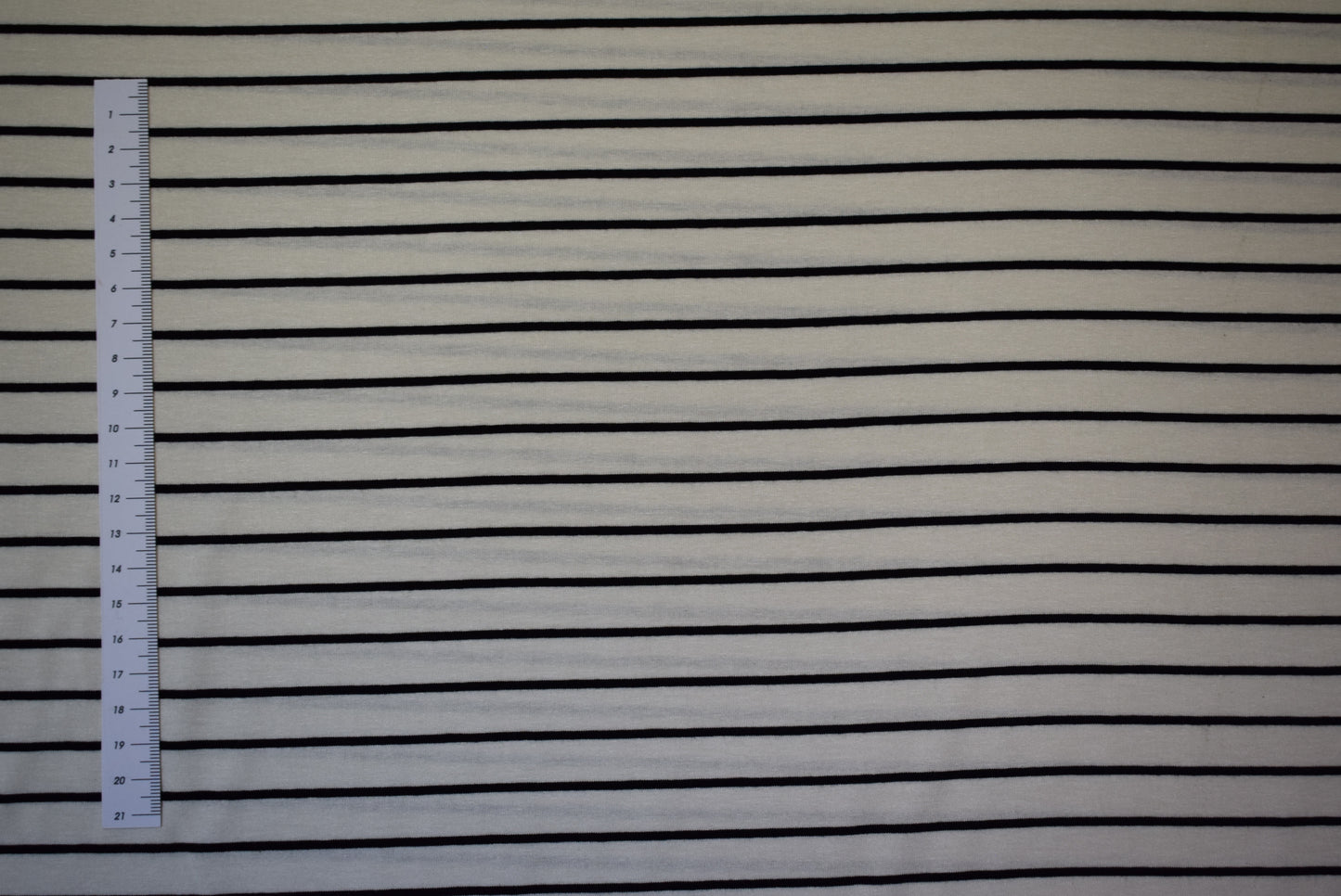 Fine Ivory& Black Striped Jersey