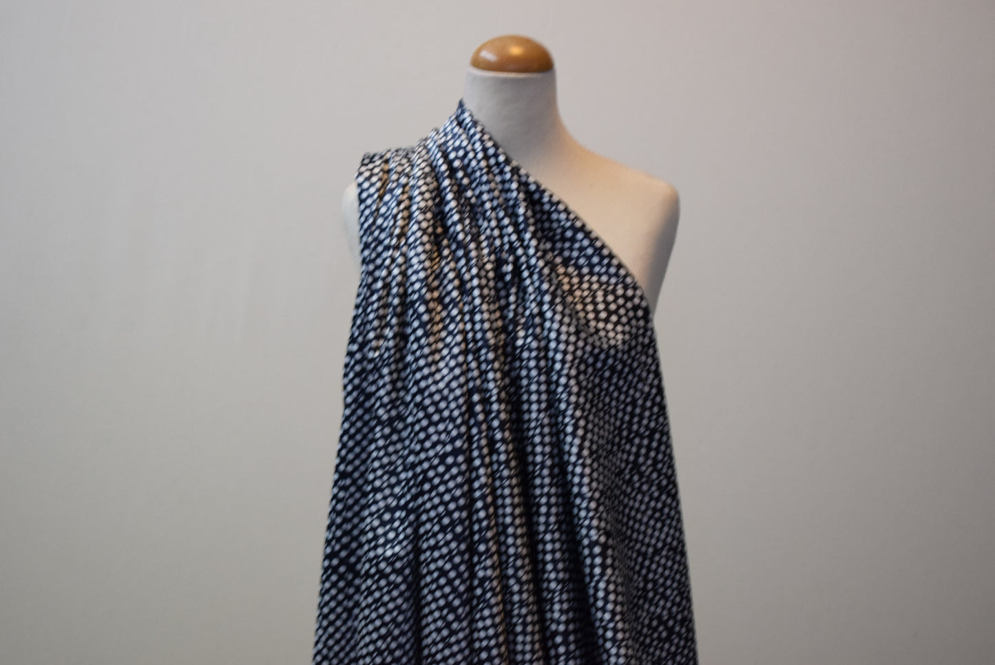 Wave Spot Fine Stretch Satin