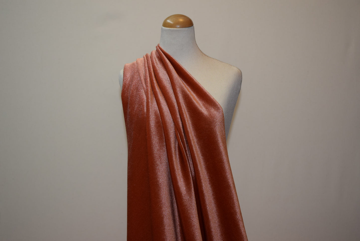 Deep Coral Stretch Velour