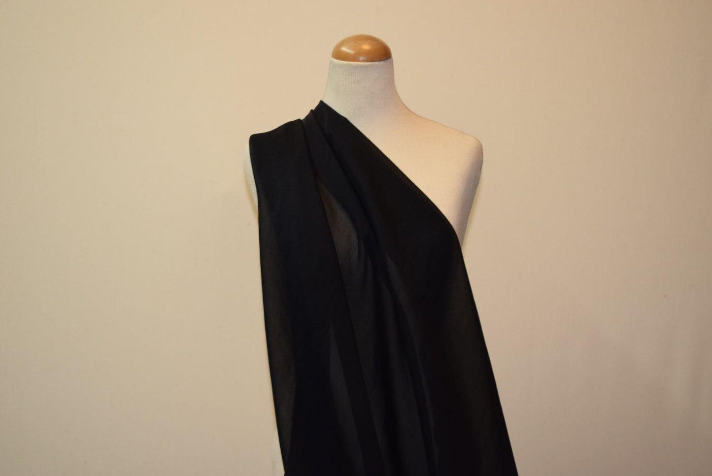 Silk Satin Chiffon - Black